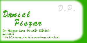 daniel piszar business card